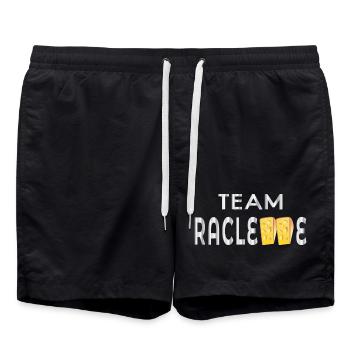 Team Raclette Käse - Badeshorts - Schwarz - Vorne - AI Model Male 185 light (185cm)