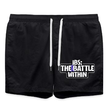 Reizdarm Awareness Design - Innerer Kampf - Badeshorts - Schwarz - Vorne - AI Model Male 185 light (185cm)