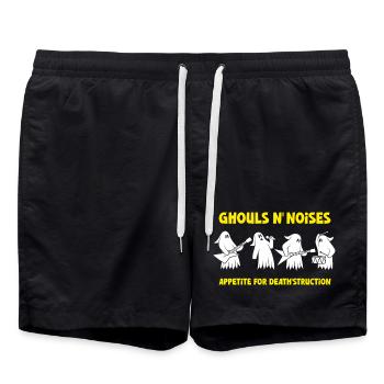 Ghost Rock Band - Badeshorts - Schwarz - Vorne - AI Model Male 185 light (185cm)