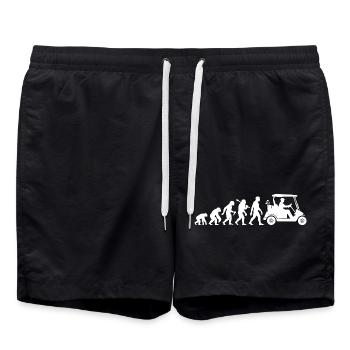 Golf Evolution Golfwagen Für Golfer Golfspieler - Badeshorts - Schwarz - Vorne - AI Model Male 185 light (185cm)