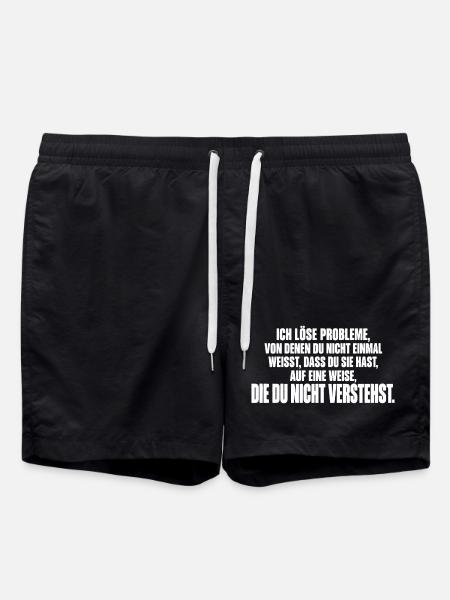 Techniker – Ich löse Probleme - Badeshorts - Schwarz