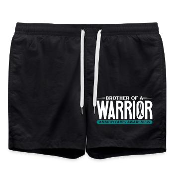 Bruder eines Kämpfers - Anaphylaxie - Badeshorts - Schwarz - Vorne - AI Model Male 185 light (185cm)