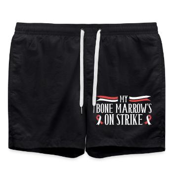 Knochenmark im Streik - Anämie Humor - Badeshorts - Schwarz - Vorne - AI Model Male 185 light (185cm)
