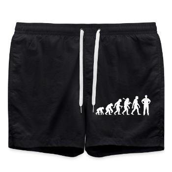 Arzt Evolution Doktor Für Mediziner - Badeshorts - Schwarz - Vorne - AI Model Male 185 light (185cm)