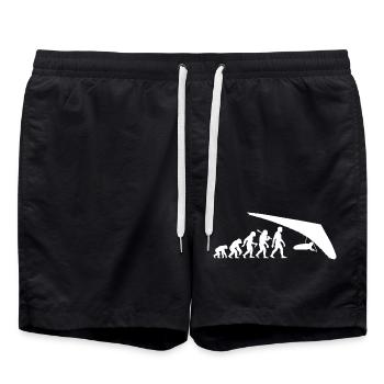 Drachenfliegen Evolution Drachenflieger Im Flug - Badeshorts - Schwarz - Vorne - AI Model Male 185 light (185cm)