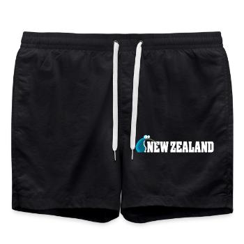 Kiwi Bird Cartoon Nouvelle-Zélande - Short de bain - noir - Devant - AI Model Male 185 light (185cm)