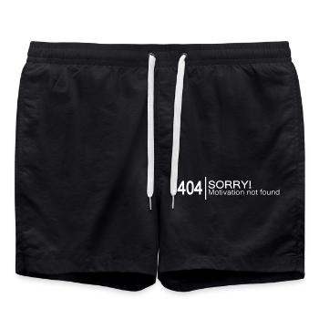 404 Désolé Motivation introuvable. - Short de bain - noir - Devant - AI Model Male 185 light (185cm)