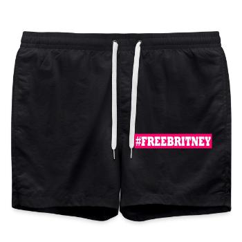free britney - Swim Trunks - black - Front - AI Model Male 185 light (185cm)