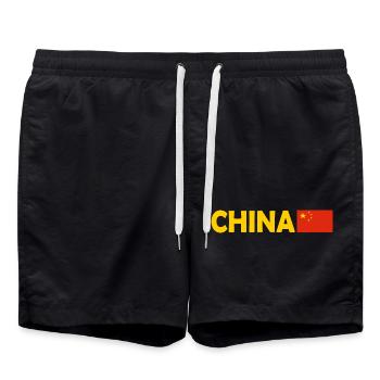 Chine - Short de bain - noir - Devant - AI Model Male 185 light (185cm)