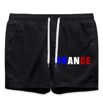 France Flag Design - Swim Trunks - black - Front - AI Model Male 185 light (185cm)