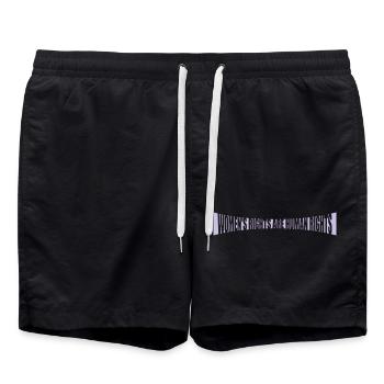 womens rights Feminist Zitat - Badeshorts - Schwarz - Vorne - AI Model Male 185 light (185cm)