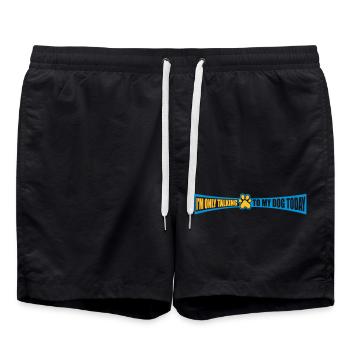 ne parler qu’au chien - Short de bain - noir - Devant - AI Model Male 185 light (185cm)