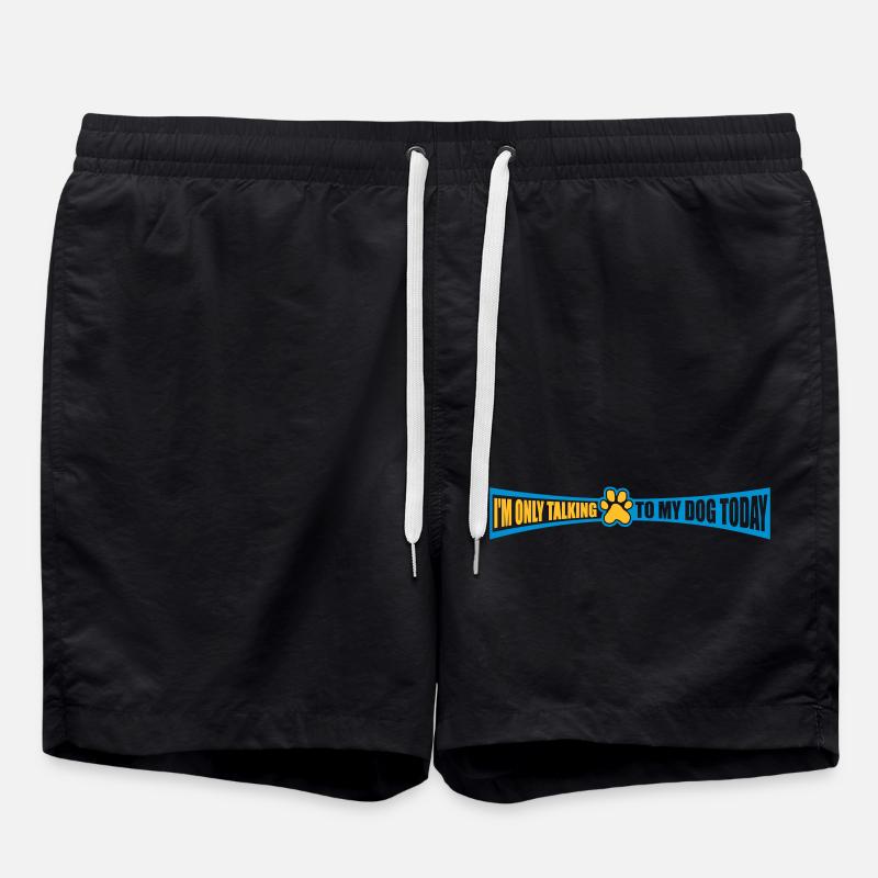 only talking to dog - Swim Trunks - black