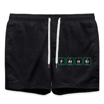 Father - Tableau Périodique, Design Original - Short de bain - noir - Devant - AI Model Male 185 light (185cm)