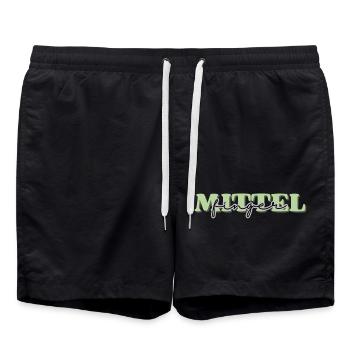 Mittefinger, Stinkefinger, find ich doof - Badeshorts - Schwarz - Vorne - AI Model Male 185 light (185cm)
