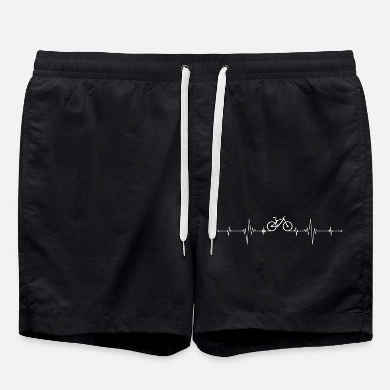 Cycle Heartbeat Graphic - Swim Trunks - black