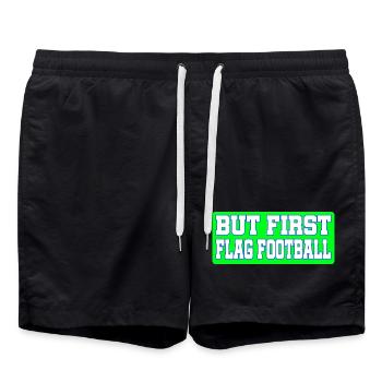 Mais d’abord le flag football pour les joueurs et les fans - Short de bain - noir - Devant - AI Model Male 185 light (185cm)
