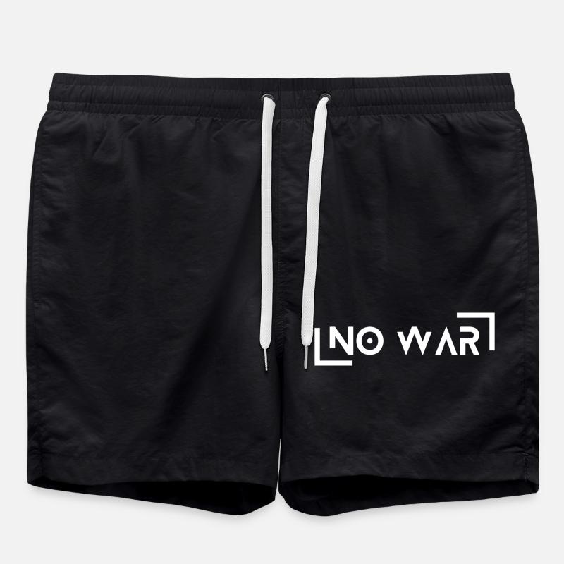 No War - Swim Trunks - black