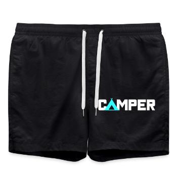 Camper Zelt Camping Zelt Caravan Outdoor Wohnmobil - Badeshorts - Schwarz - Vorne - AI Model Male 185 light (185cm)