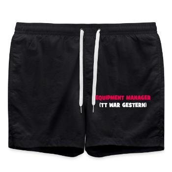 Equipment Manager - Badeshorts - Schwarz - Vorne - AI Model Male 185 light (185cm)
