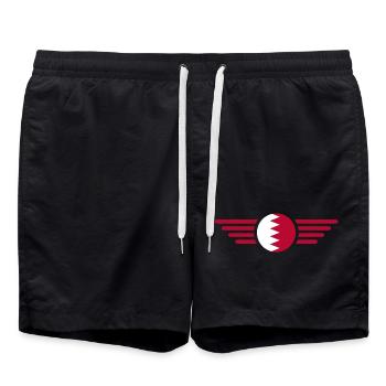 Ich liebe Bahrain, Eleganz Stil Design T-Shirt - Badeshorts - Schwarz - Vorne - AI Model Male 185 light (185cm)
