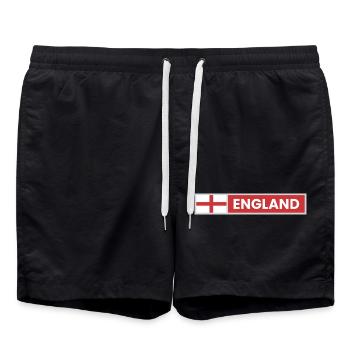 England National Flag - Swim Trunks - black - Front - AI Model Male 185 light (185cm)