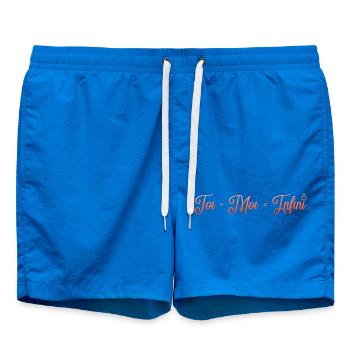 VALENTINES DAY HEART LOVE LOVE ROSE 3 - Swim Trunks - cobalt blue - Front