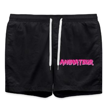 Animateur en tant que métier - Short de bain - noir - Devant - AI Model Male 185 light (185cm)