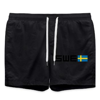Schweden - Badeshorts - Schwarz - Vorne - AI Model Male 185 light (185cm)