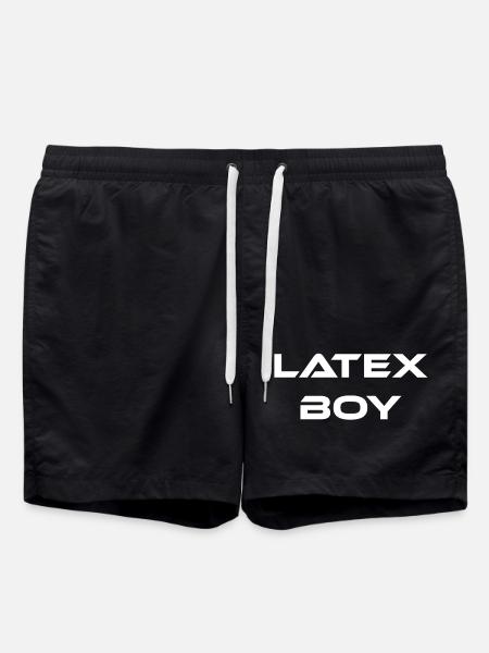 Font Design "Latex Boy" - Swim Trunks - black