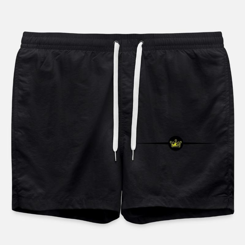Crown Symbol Line - Swim Trunks - black