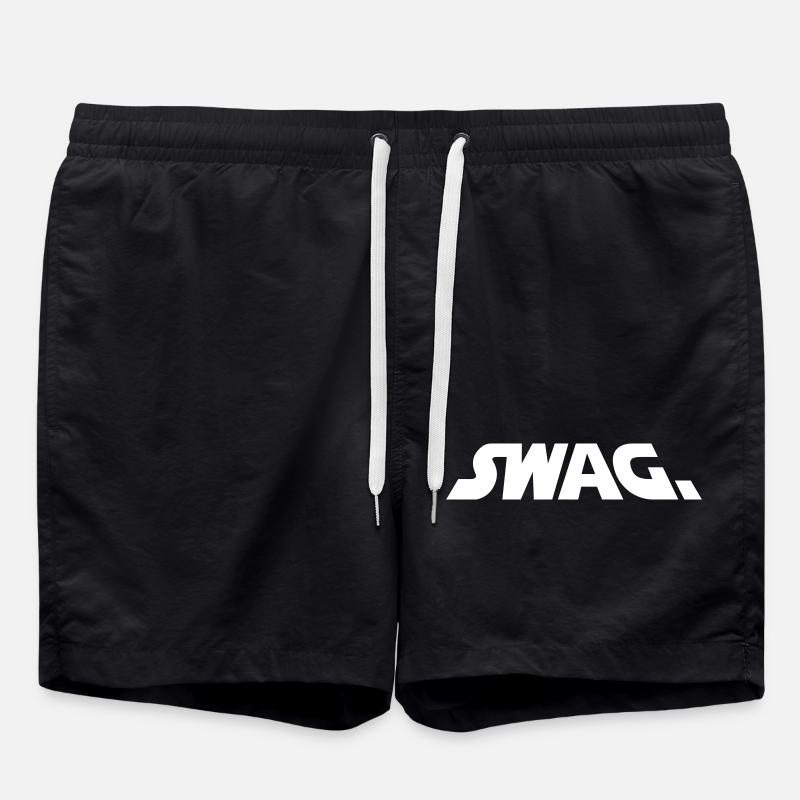 Lettrage de Swag Galactique - Short de bain - noir