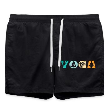Yoga - Swim Trunks - black - Front - AI Model Male 185 light (185cm)