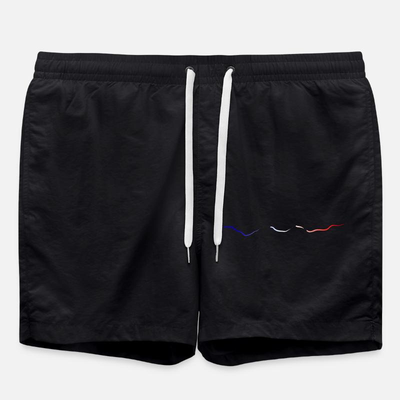 bleu blanc rouge - Short de bain - noir