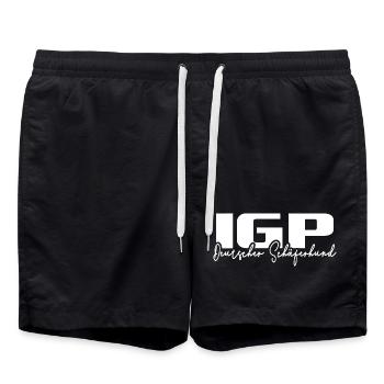 IGP DEUTSCHER SCHÄFERHUND Wilsigns Hundesport - Badeshorts - Schwarz - Vorne - AI Model Male 185 light (185cm)