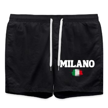 Milano Mailand Milan Italia - Swim Trunks - black - Front - AI Model Male 185 light (185cm)