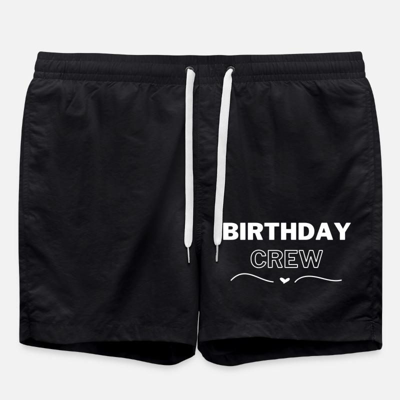Birthday Crew - Swim Trunks - black