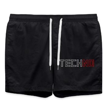 TechnoOutline - Badeshorts - Schwarz - Vorne - AI Model Male 185 light (185cm)