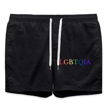 LGBTQIA+ - Swim Trunks - black - Front - AI Model Male 185 light (185cm)