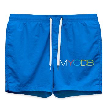 Myodb colorful Text - Badeshorts - Cobalt blue - Vorne