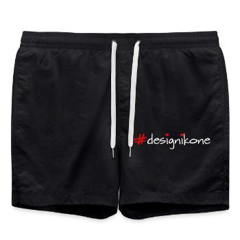 designikone - Badeshorts - Schwarz - Vorne - AI Model Male 185 light (185cm)