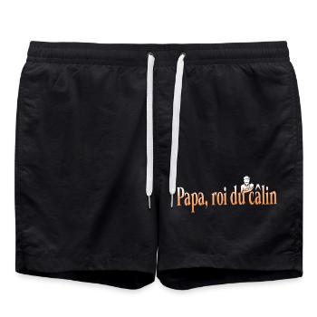 Daddy Santa Papuan Humor Joke Gift - Swim Trunks - black - Front - AI Model Male 185 light (185cm)