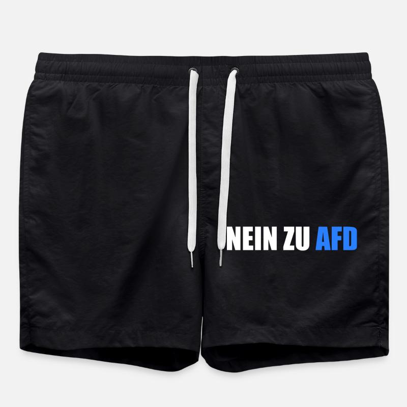 Nein zu afd - Badeshorts - Schwarz