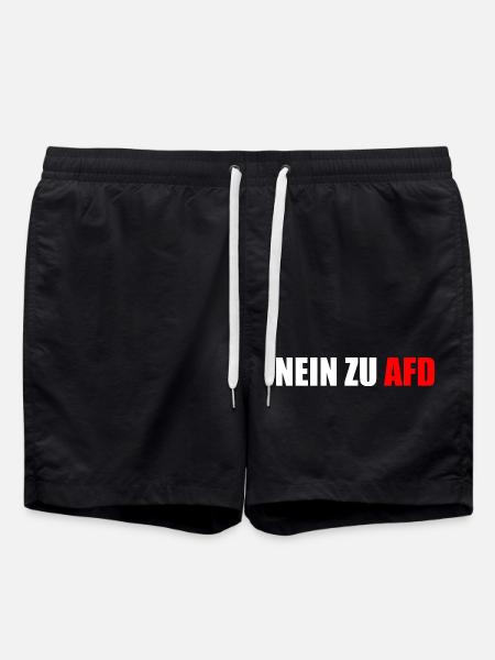 No to afd - Swim Trunks - black
