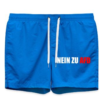 No to afd - Swim Trunks - cobalt blue - Front