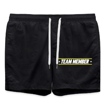 Team Mitglied - Badeshorts - Schwarz - Vorne - AI Model Male 185 light (185cm)