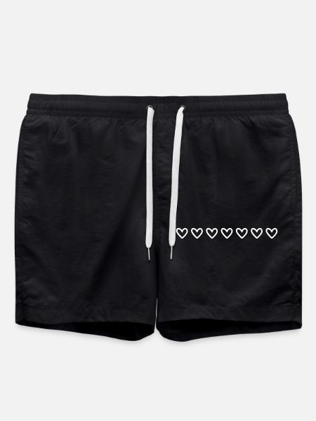 Heart Line - Swim Trunks - black