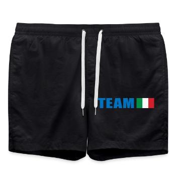 Support-Team Italien - Badeshorts - Schwarz - Vorne - AI Model Male 185 light (185cm)