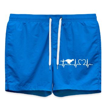 Gepard EKG Kurve - Herzkurve - Puls - Badeshorts - Cobalt blue - Vorne