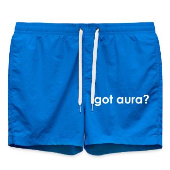 Have Aura Gen Z Kid Core Aura Points Aura Farming - Swim Trunks - cobalt blue - Front